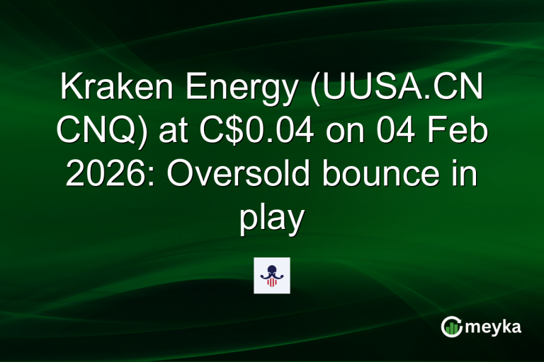 Kraken Energy (UUSA.CN CNQ) at C$0.04 on 04 Feb 2026: Oversold bounce in play