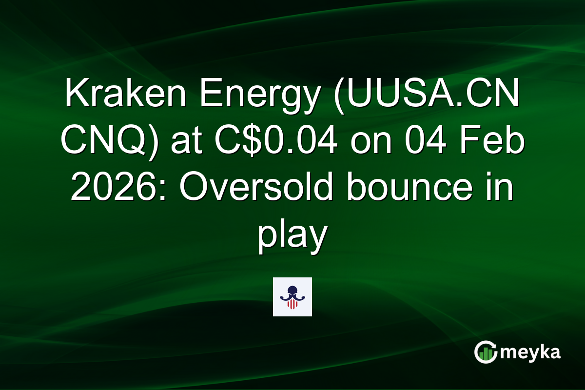 Kraken Energy (UUSA.CN CNQ) at C$0.04 on 04 Feb 2026: Oversold bounce in play