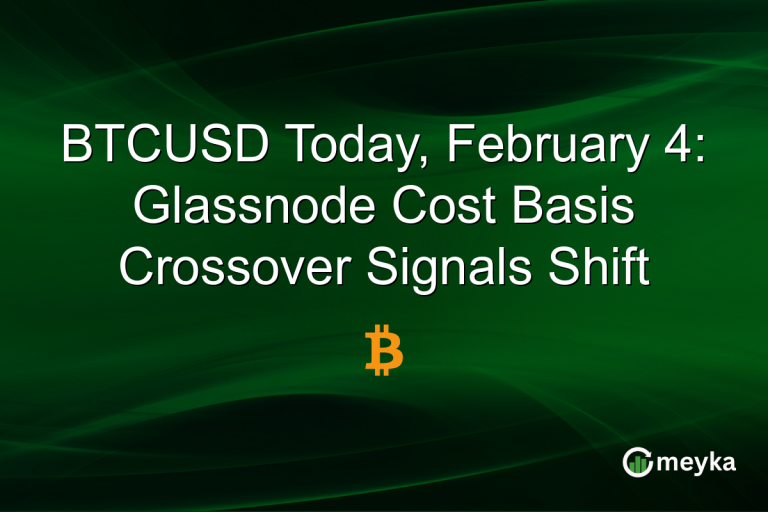 BTCUSD Today, February 4: Glassnode Cost Basis Crossover Signals Shift
