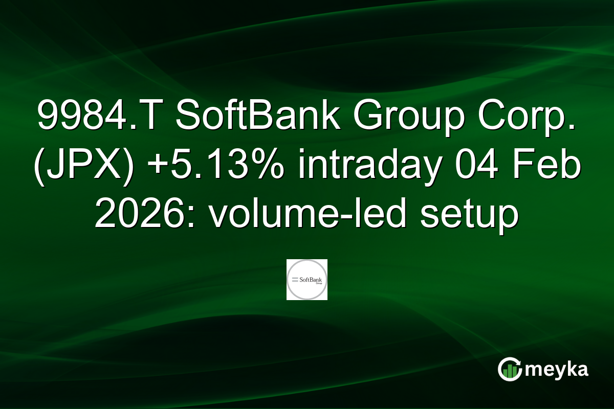 9984.T SoftBank Group Corp. (JPX) +5.13% intraday 04 Feb 2026: volume-led setup