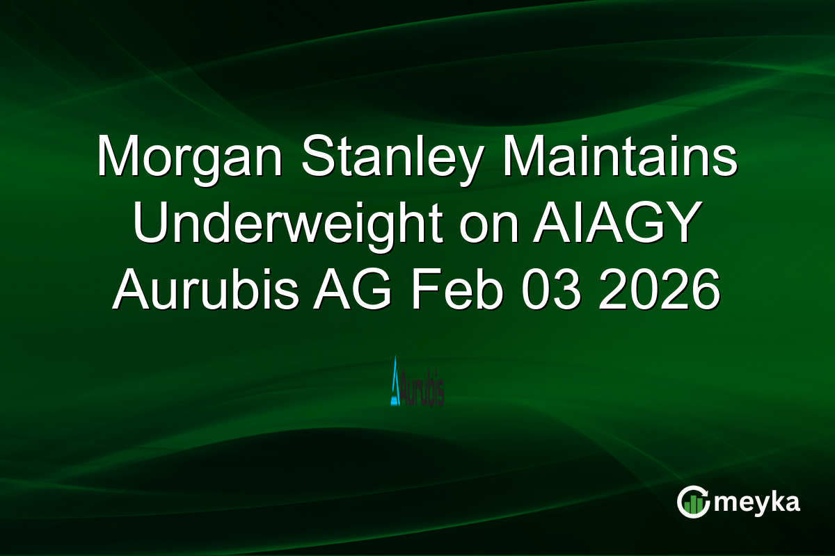 Morgan Stanley Maintains Underweight on AIAGY Aurubis AG Feb 03 2026