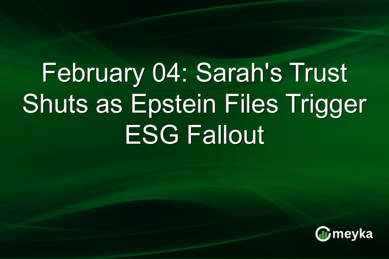 February 04: Sarah's Trust Shuts as Epstein Files Trigger ESG Fallout