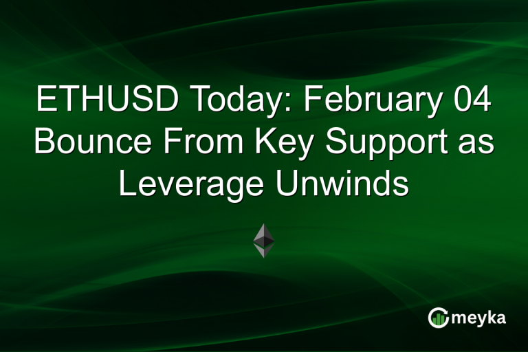 ETHUSD Today: February 04 Bounce From Key Support as Leverage Unwinds