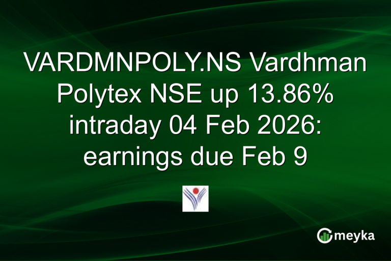 VARDMNPOLY.NS Vardhman Polytex NSE up 13.86% intraday 04 Feb 2026: earnings due Feb 9
