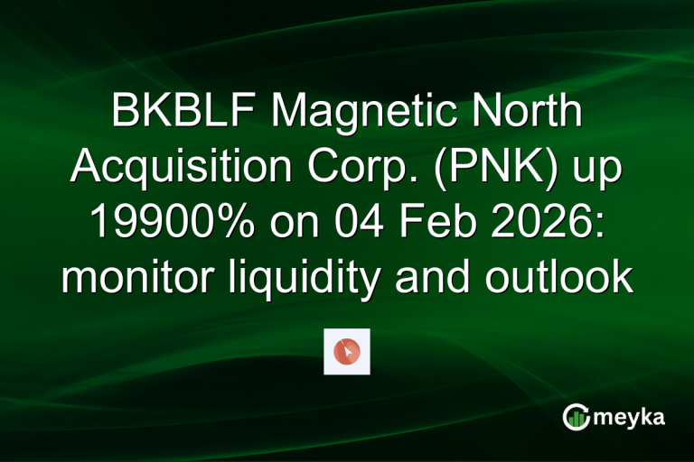 BKBLF Magnetic North Acquisition Corp. (PNK) up 19900% on 04 Feb 2026: monitor liquidity and outlook
