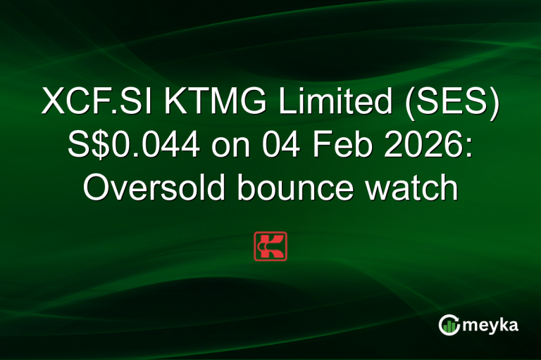 XCF.SI KTMG Limited (SES) S$0.044 on 04 Feb 2026: Oversold bounce watch