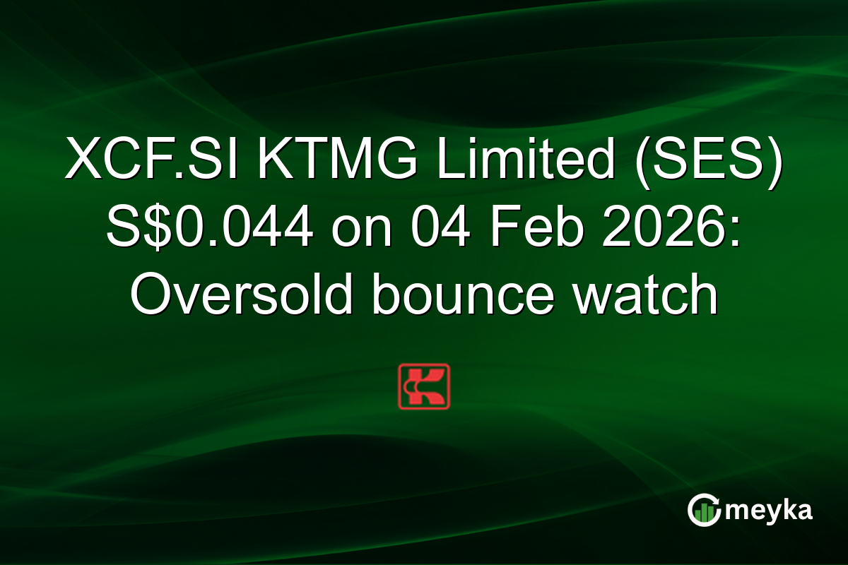 XCF.SI KTMG Limited (SES) S$0.044 on 04 Feb 2026: Oversold bounce watch