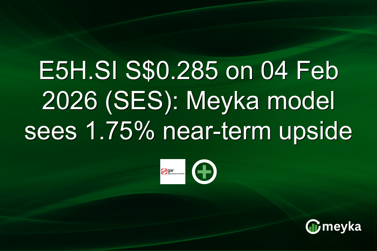E5H.SI S$0.285 on 04 Feb 2026 (SES): Meyka model sees 1.75% near-term upside
