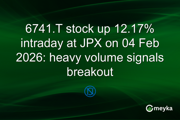 6741.T stock up 12.17% intraday at JPX on 04 Feb 2026: heavy volume signals breakout