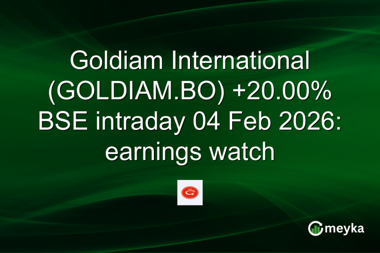 Goldiam International (GOLDIAM.BO) +20.00% BSE intraday 04 Feb 2026: earnings watch