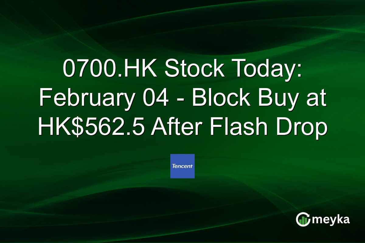 0700.HK Stock Today: February 04 - Block Buy at HK$562.5 After Flash Drop