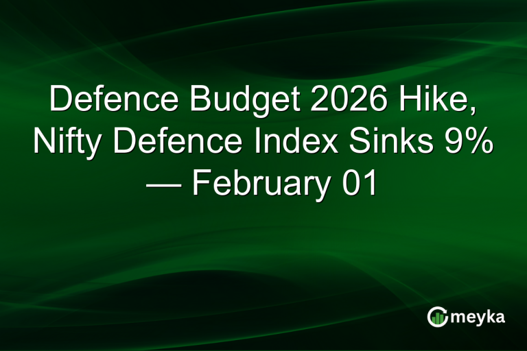 Defence Budget 2026 Hike, Nifty Defence Index Sinks 9% — February 01