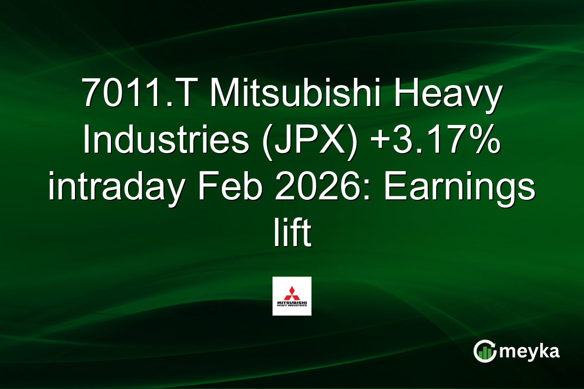 7011.T Mitsubishi Heavy Industries (JPX) +3.17% intraday Feb 2026: Earnings lift