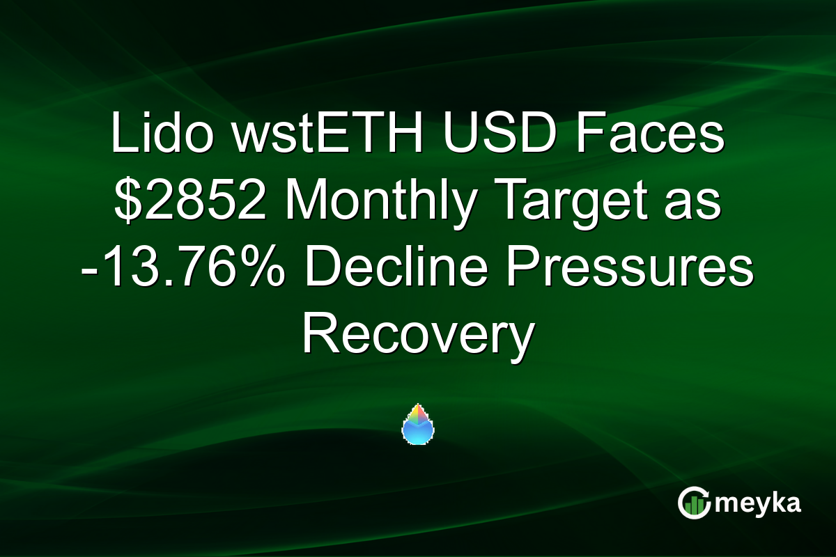 Lido wstETH USD Faces $2852 Monthly Target as -13.76% Decline Pressures Recovery