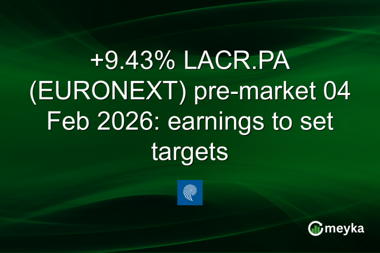+9.43% LACR.PA (EURONEXT) pre-market 04 Feb 2026: earnings to set targets