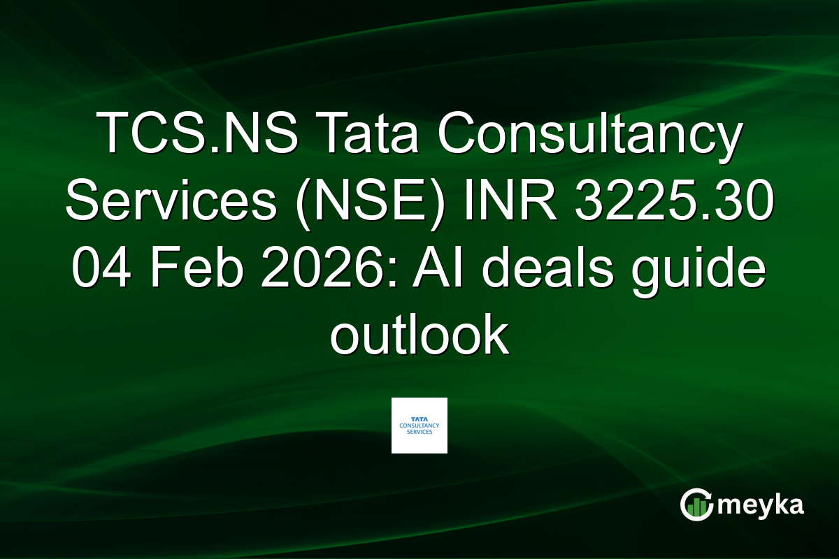 TCS.NS Tata Consultancy Services (NSE) INR 3225.30 04 Feb 2026: AI deals guide outlook