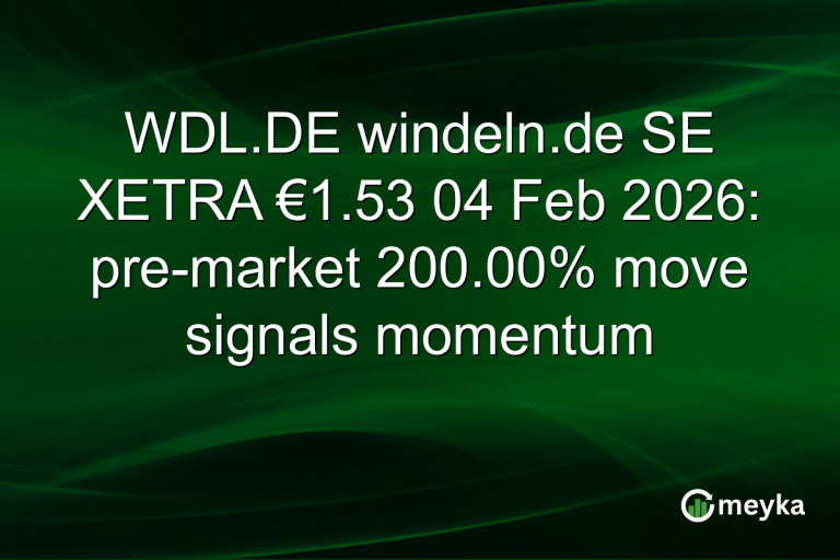 WDL.DE windeln.de SE XETRA €1.53 04 Feb 2026: pre-market 200.00% move signals momentum