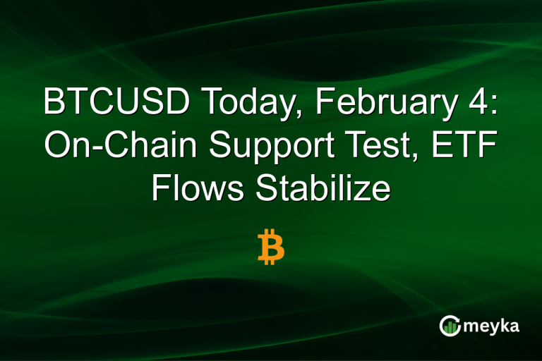 BTCUSD Today, February 4: On-Chain Support Test, ETF Flows Stabilize