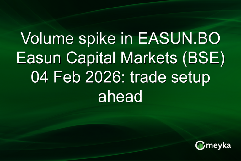 Volume spike in EASUN.BO Easun Capital Markets (BSE) 04 Feb 2026: trade setup ahead
