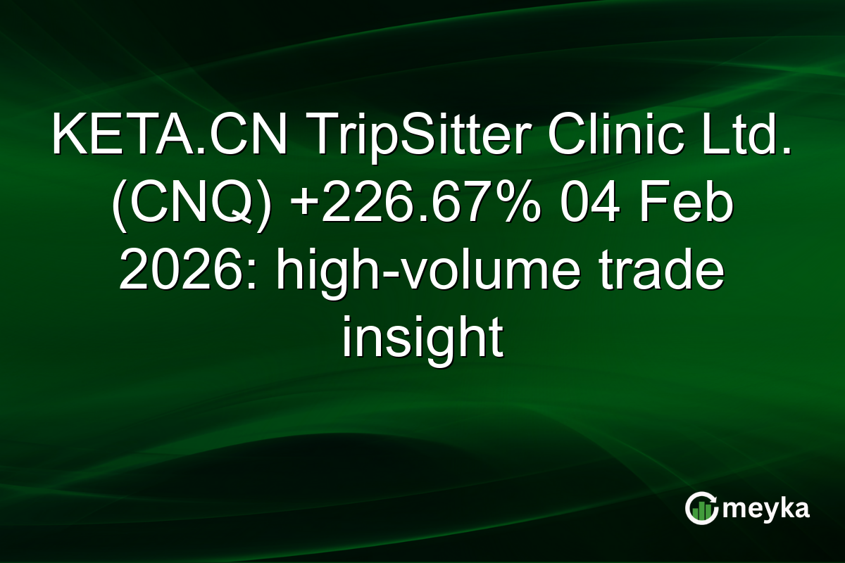 KETA.CN TripSitter Clinic Ltd. (CNQ) +226.67% 04 Feb 2026: high-volume trade insight