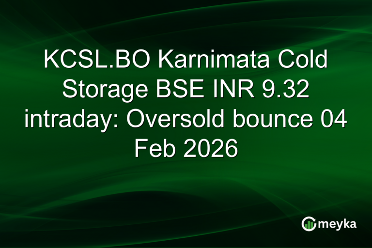 KCSL.BO Karnimata Cold Storage BSE INR 9.32 intraday: Oversold bounce 04 Feb 2026