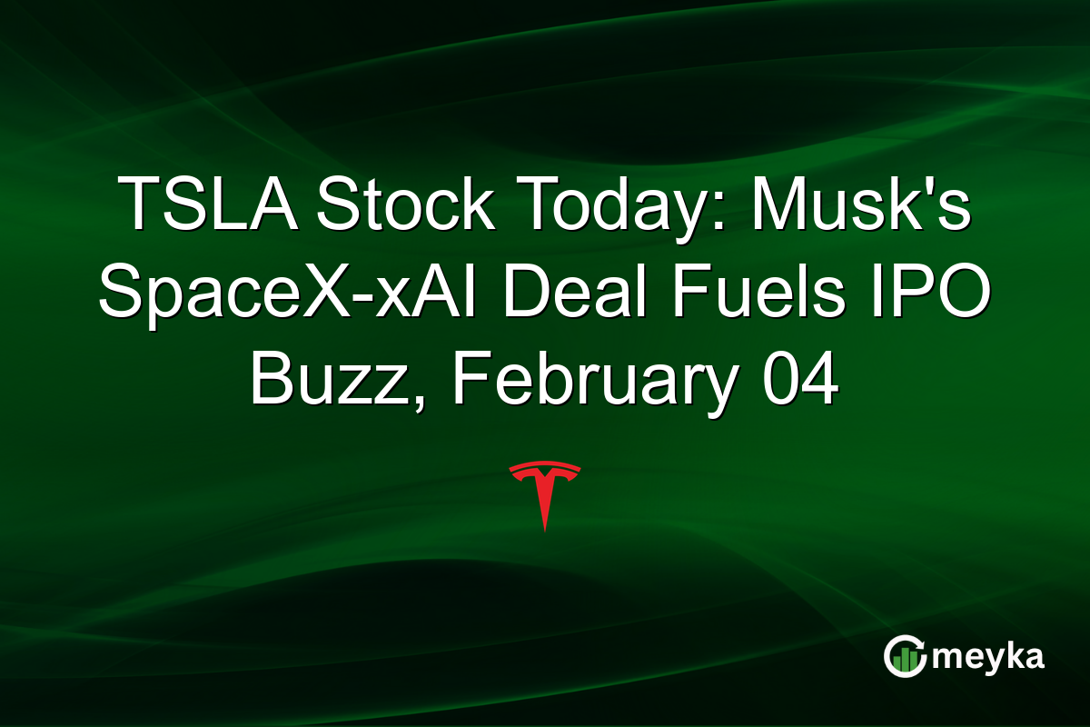 TSLA Stock Today: Musk's SpaceX-xAI Deal Fuels IPO Buzz, February 04