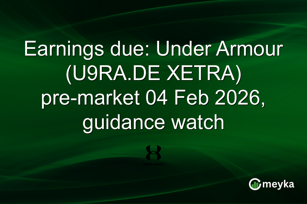 Earnings due: Under Armour (U9RA.DE XETRA) pre-market 04 Feb 2026, guidance watch