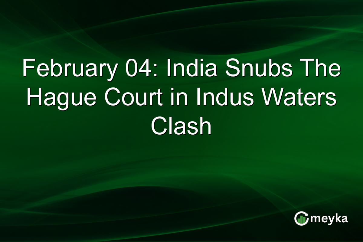 February 04: India Snubs The Hague Court in Indus Waters Clash