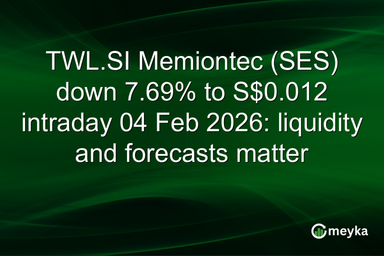 TWL.SI Memiontec (SES) down 7.69% to S$0.012 intraday 04 Feb 2026: liquidity and forecasts matter