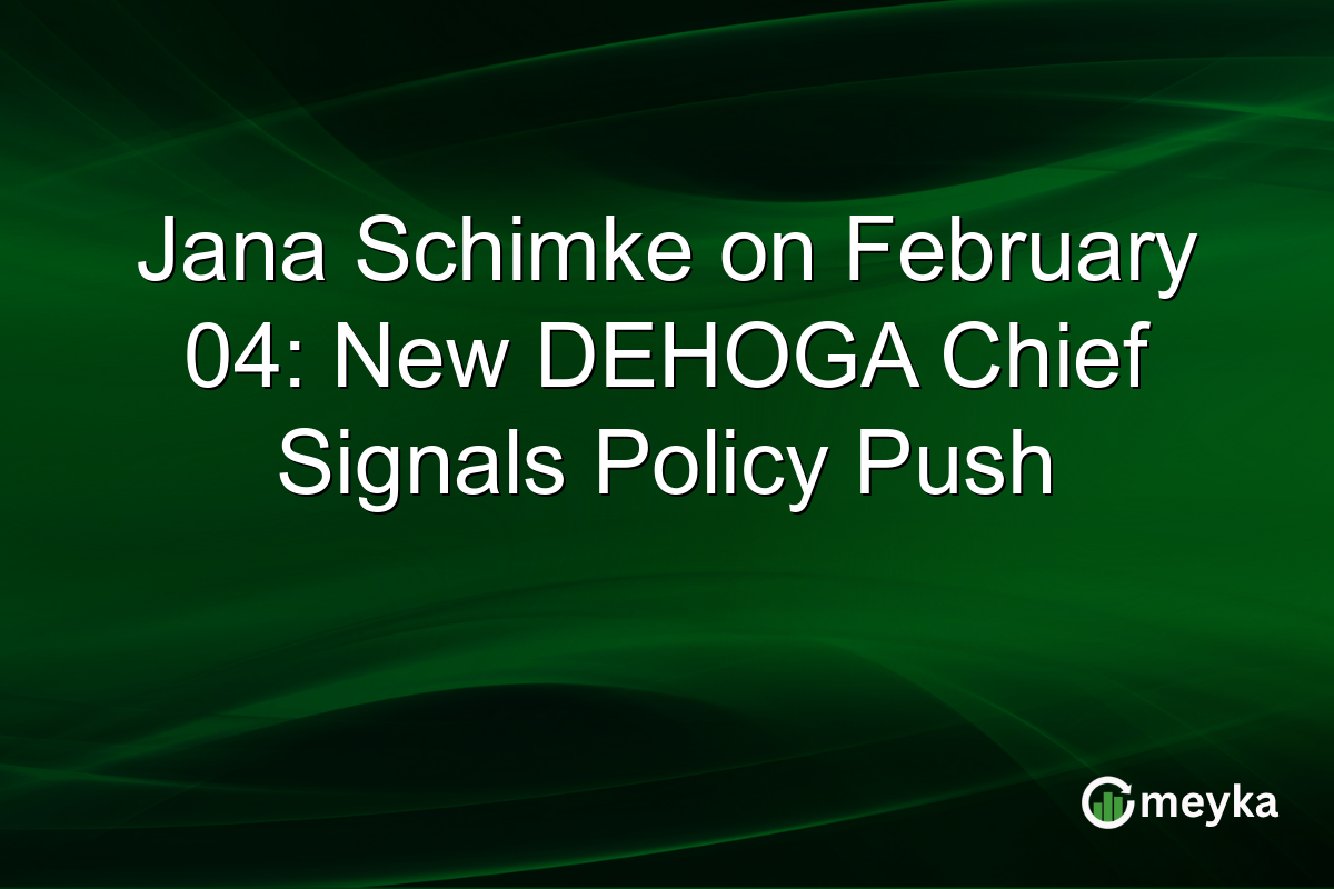 Jana Schimke on February 04: New DEHOGA Chief Signals Policy Push