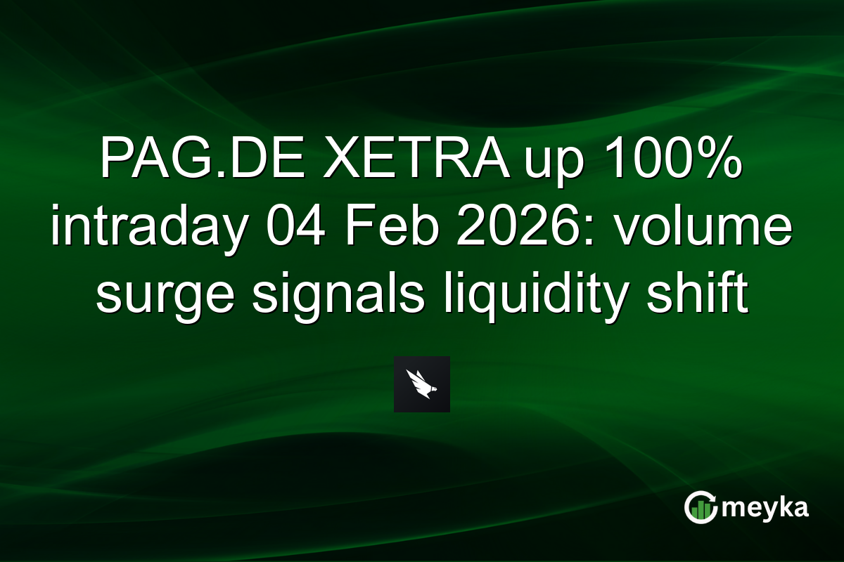 PAG.DE XETRA up 100% intraday 04 Feb 2026: volume surge signals liquidity shift
