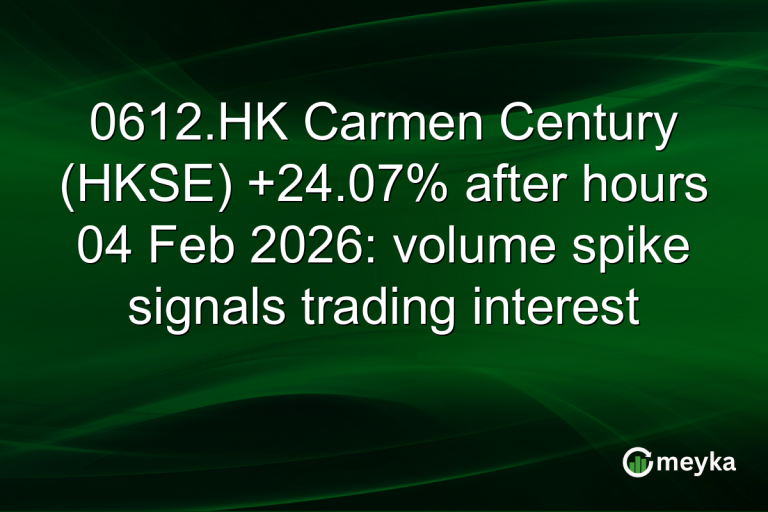 0612.HK Carmen Century (HKSE) +24.07% after hours 04 Feb 2026: volume spike signals trading interest