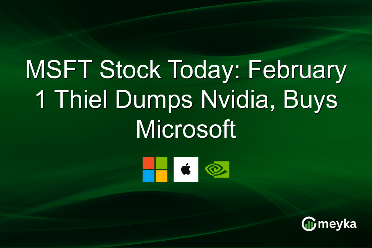 MSFT Stock Today: February 1 Thiel Dumps Nvidia, Buys Microsoft