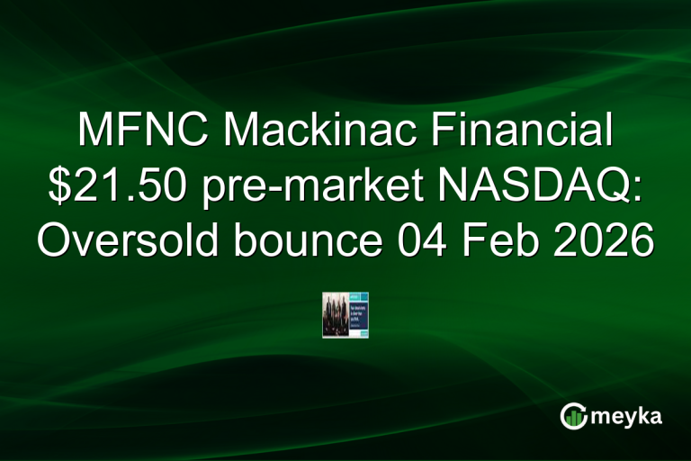 MFNC Mackinac Financial $21.50 pre-market NASDAQ: Oversold bounce 04 Feb 2026