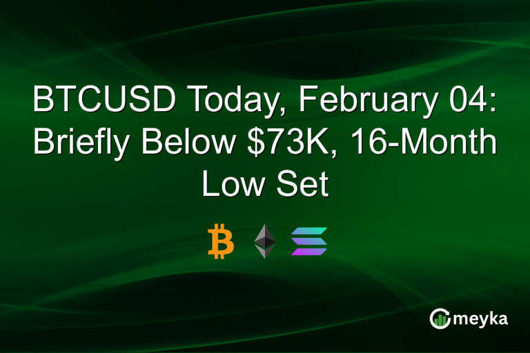 BTCUSD Today, February 04: Briefly Below $73K, 16-Month Low Set