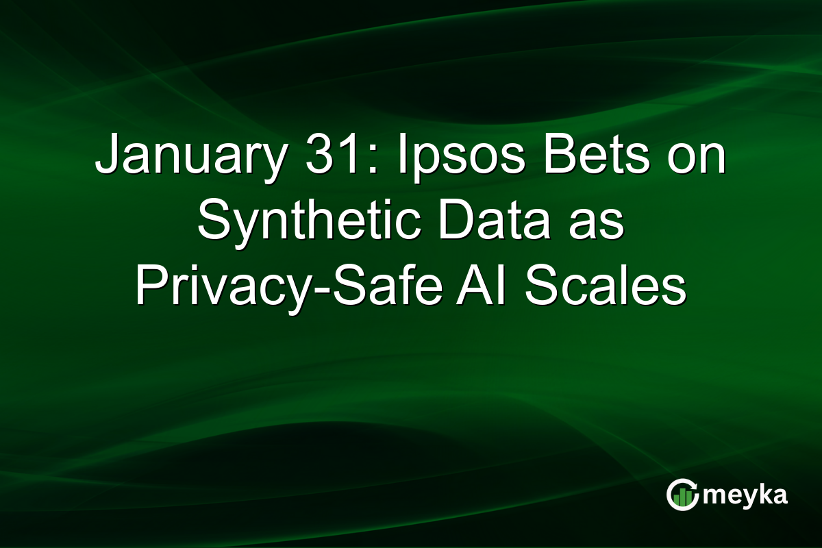 January 31: Ipsos Bets on Synthetic Data as Privacy-Safe AI Scales