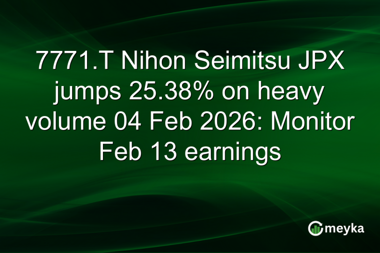 7771.T Nihon Seimitsu JPX jumps 25.38% on heavy volume 04 Feb 2026: Monitor Feb 13 earnings
