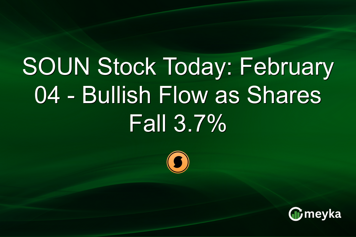 SOUN Stock Today: February 04 - Bullish Flow as Shares Fall 3.7%