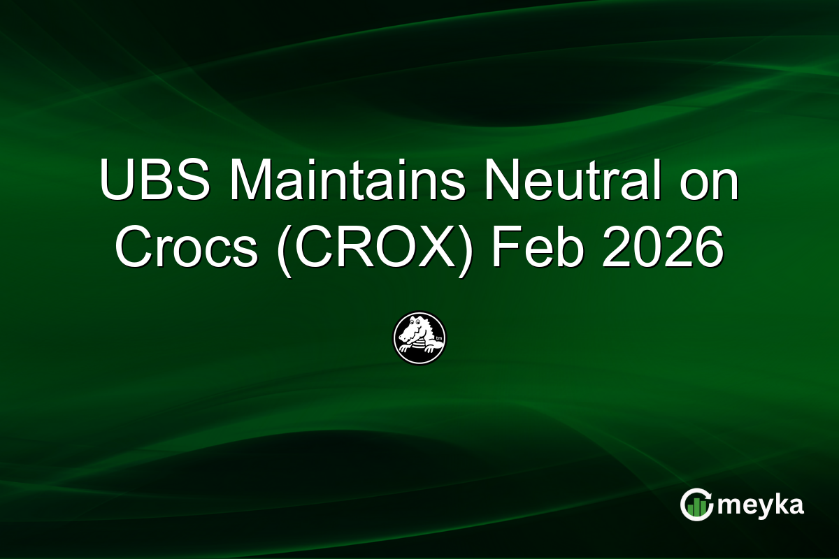 UBS Maintains Neutral on Crocs (CROX) Feb 2026