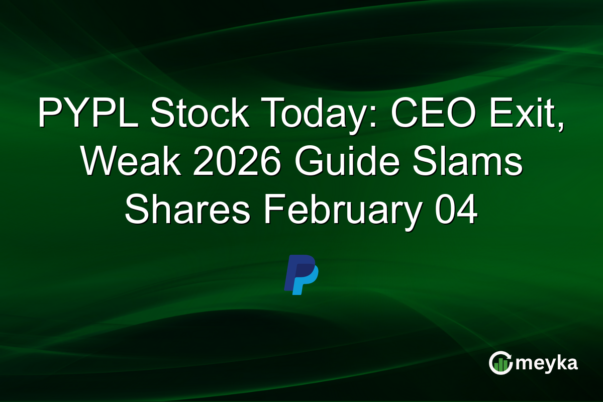 PYPL Stock Today: CEO Exit, Weak 2026 Guide Slams Shares February 04