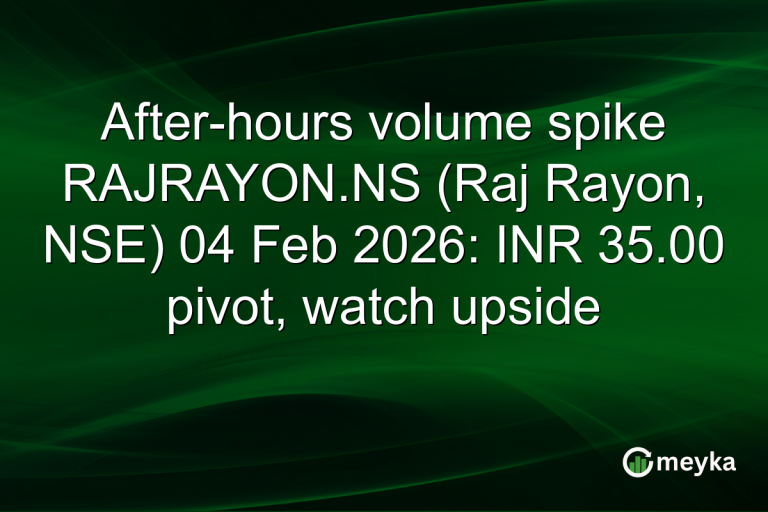 After-hours volume spike RAJRAYON.NS (Raj Rayon, NSE) 04 Feb 2026: INR 35.00 pivot, watch upside