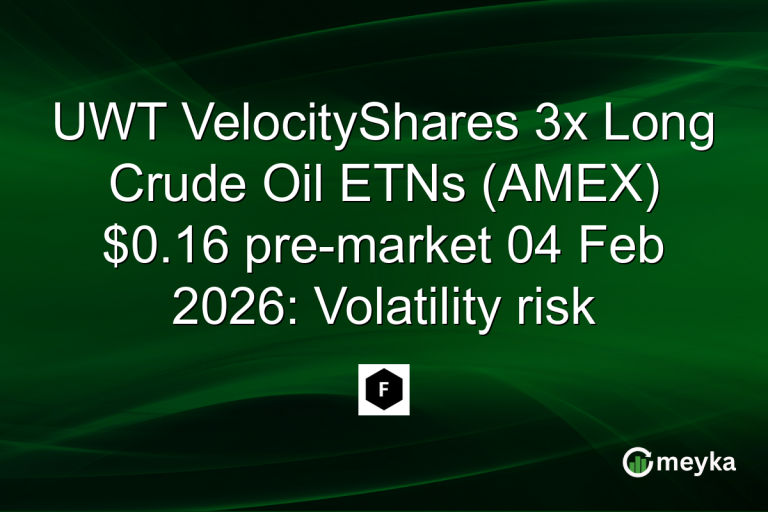 UWT VelocityShares 3x Long Crude Oil ETNs (AMEX) $0.16 pre-market 04 Feb 2026: Volatility risk