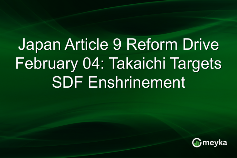 Japan Article 9 Reform Drive February 04: Takaichi Targets SDF Enshrinement