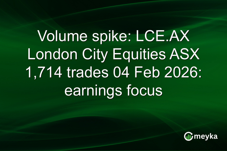 Volume spike: LCE.AX London City Equities ASX 1,714 trades 04 Feb 2026: earnings focus