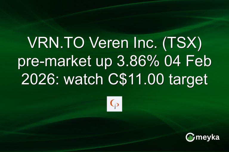 VRN.TO Veren Inc. (TSX) pre-market up 3.86% 04 Feb 2026: watch C$11.00 target
