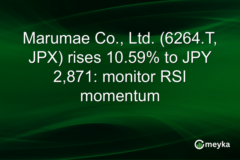 Marumae Co., Ltd. (6264.T, JPX) rises 10.59% to JPY 2,871: monitor RSI momentum