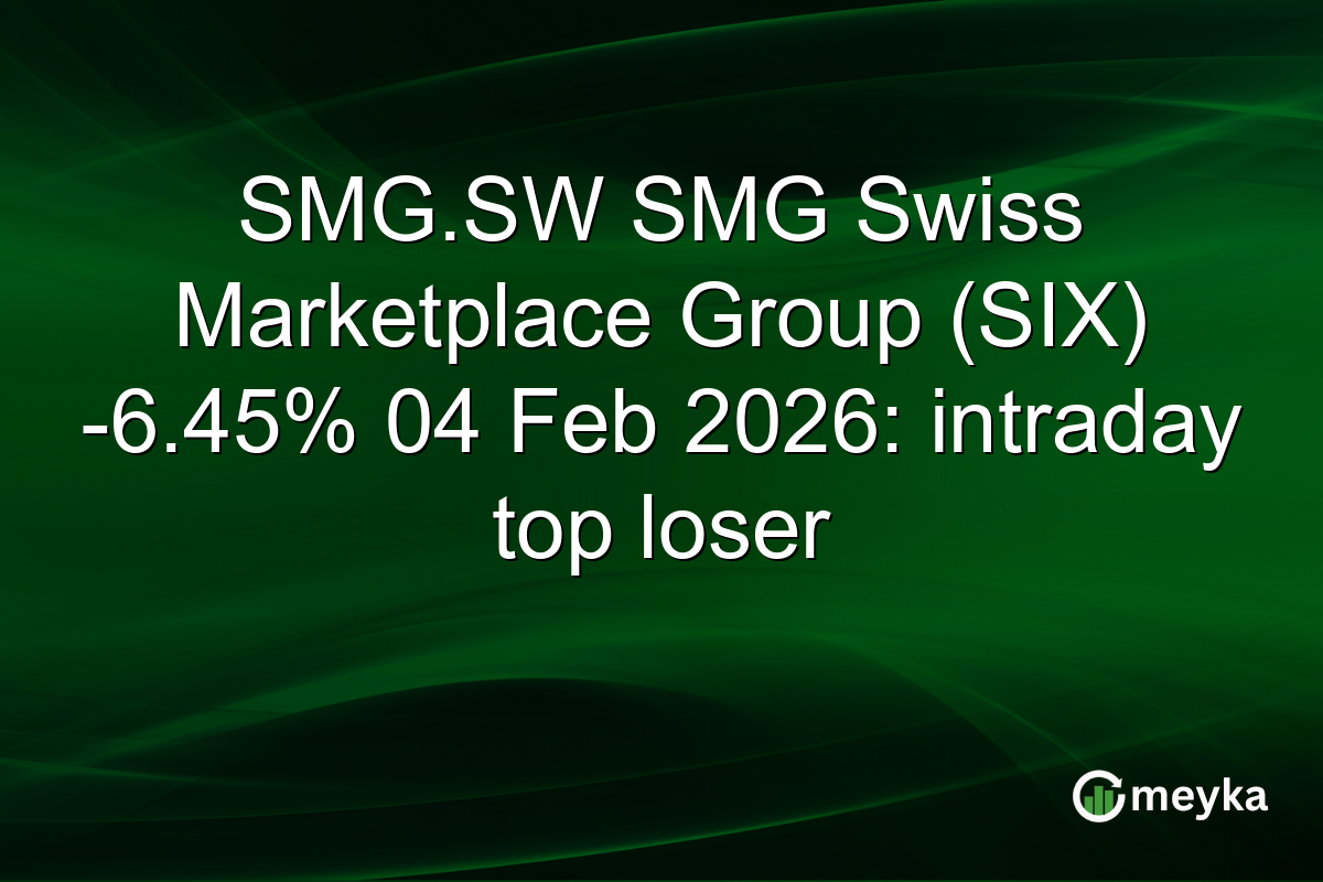 SMG.SW SMG Swiss Marketplace Group (SIX) -6.45% 04 Feb 2026: intraday top loser