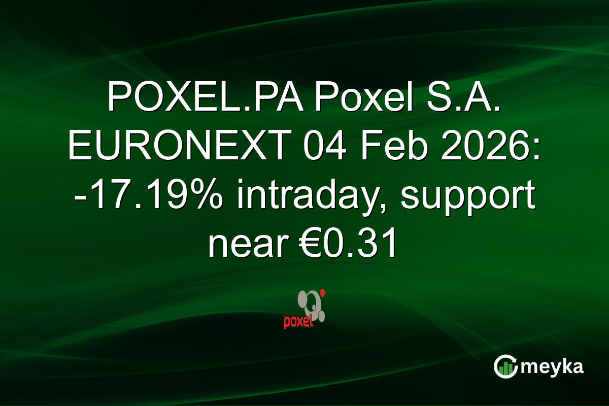 POXEL.PA Poxel S.A. EURONEXT 04 Feb 2026: -17.19% intraday, support near €0.31