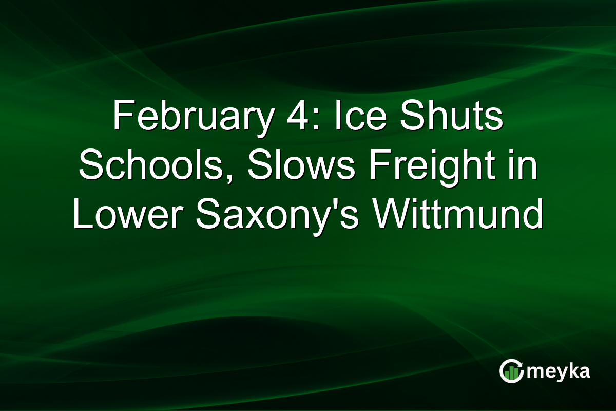 February 4: Ice Shuts Schools, Slows Freight in Lower Saxony's Wittmund