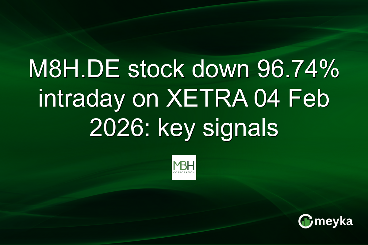 M8H.DE stock down 96.74% intraday on XETRA 04 Feb 2026: key signals